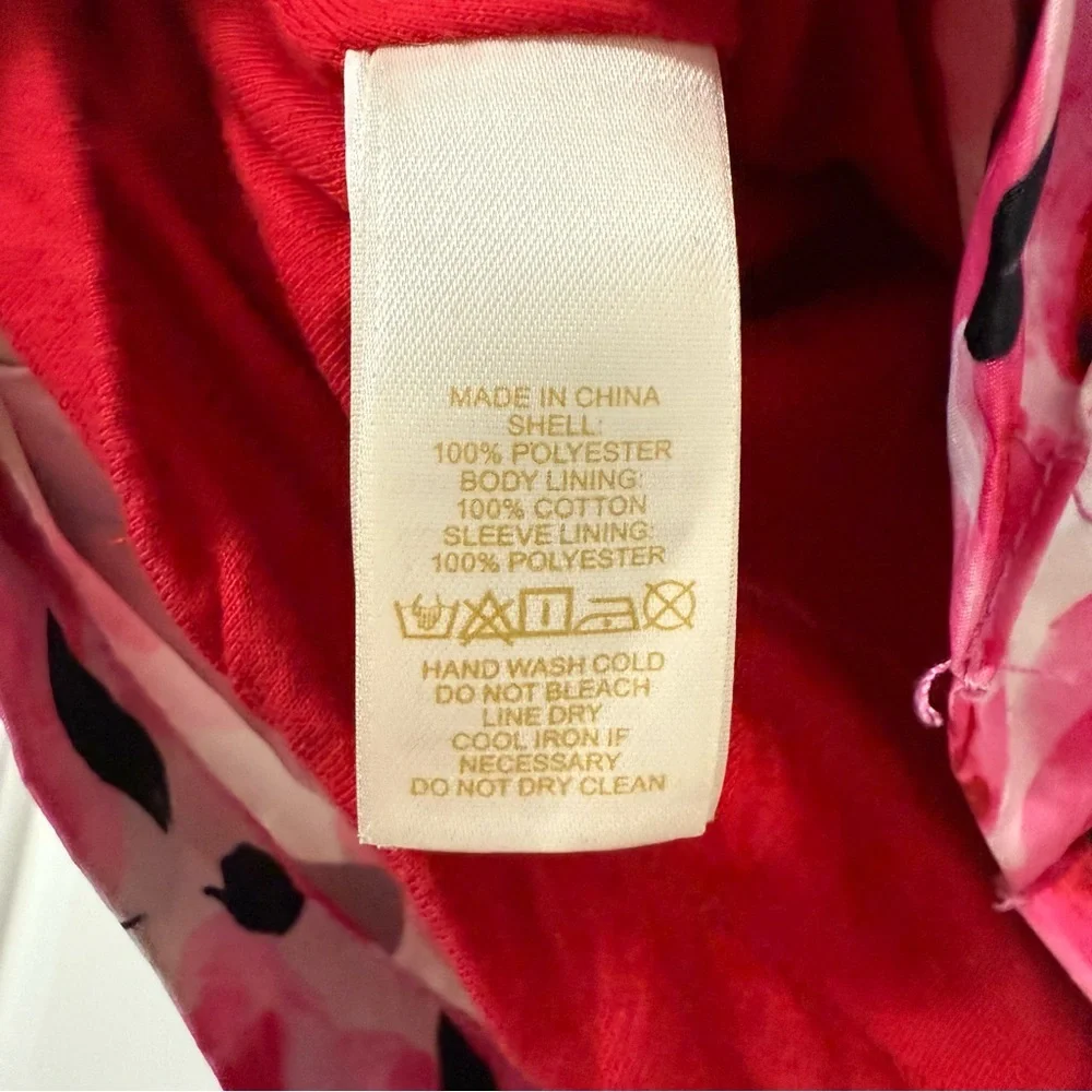 Kate Spade Rain Coat Toddler Girls Size 18 Months Rose Pink And Black Hooded
